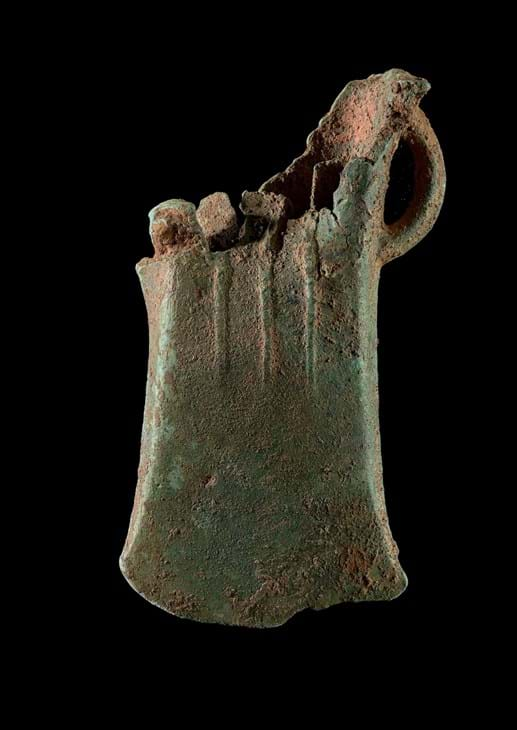 Figure 9. The broken bronze axehead with a blocked socket (©Carmarthenshire Museum/Amgueddfa Cymru - Museum Wales)