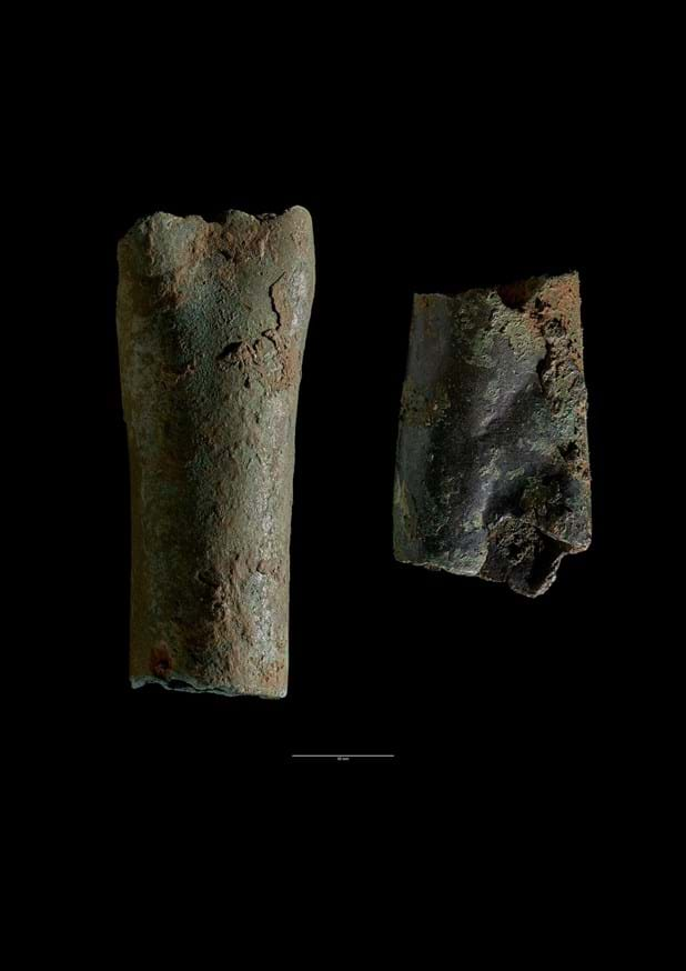 Figure 5. Two spear ferrules from the Llanddeusant hoard (©Carmarthenshire Museum/Amgueddfa Cymru - Museum Wales)