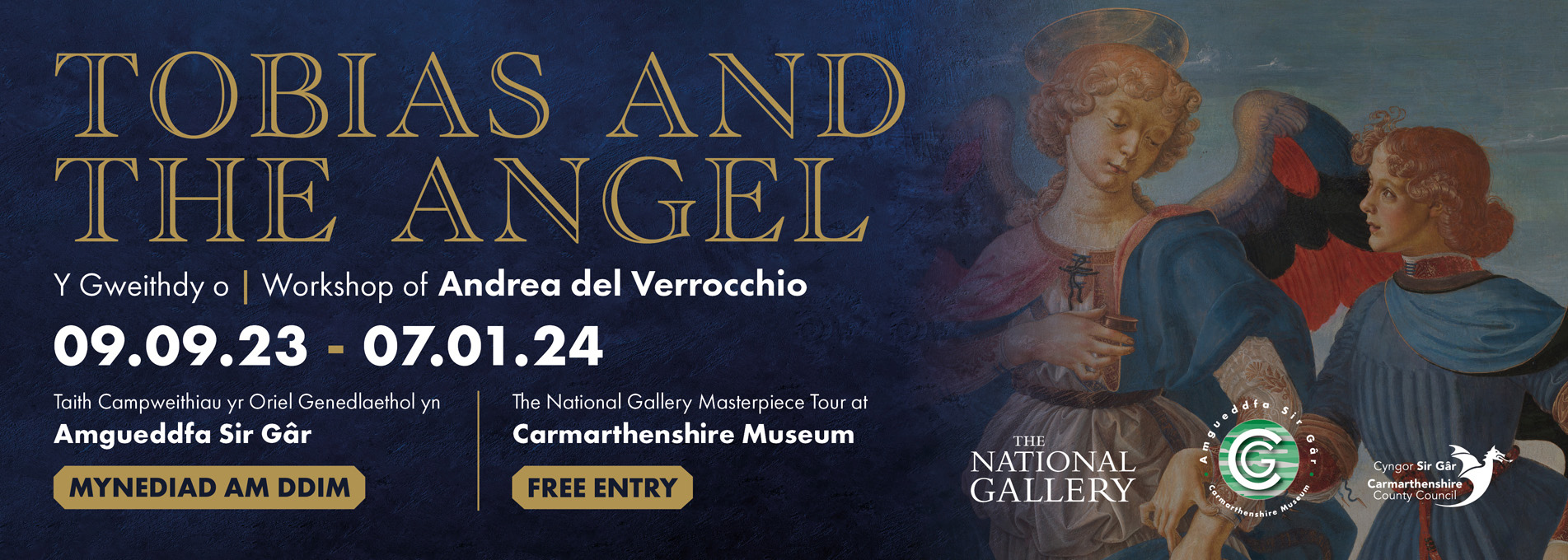 Poster arddangosfa Tobias a'r Angel