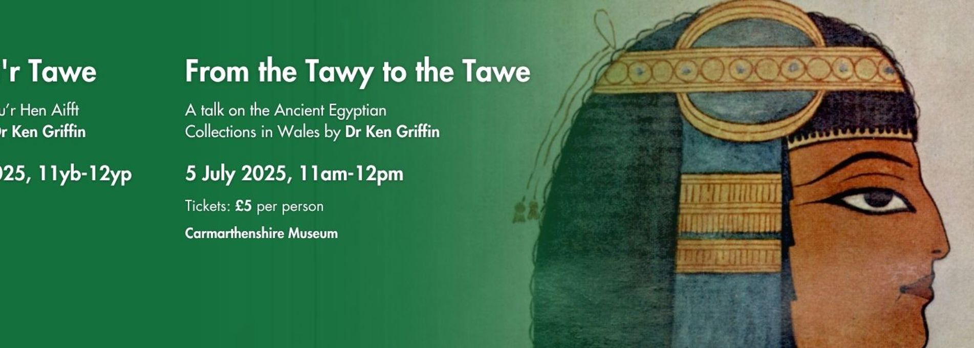 Sgwrs O'r Tawy i Tawe: Casgliadau’r Hen Aifft yng Nghymru yn Amgueddfa Sir Gâr