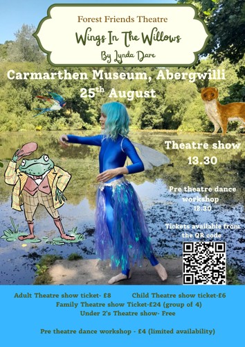 Theatr Forest Friends yn cyflwyno "Wings in the Willows" gan Lynda Dare