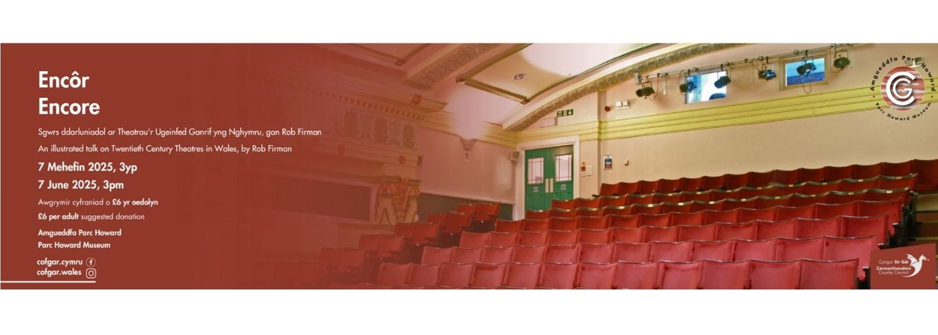Encôr: Sgwrs ddarluniadol ar Theatrau'r Ugeinfed Ganrif yng Nghymru, gan Rob Firman